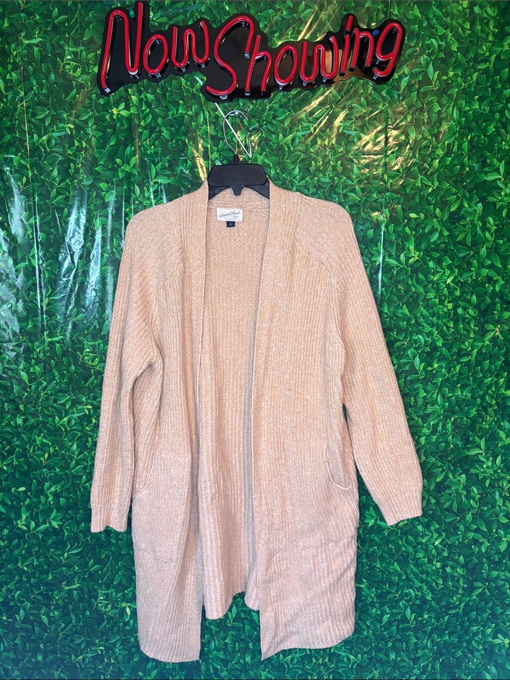 Universal Thread Open-Front Long Cardigan - Light Tan